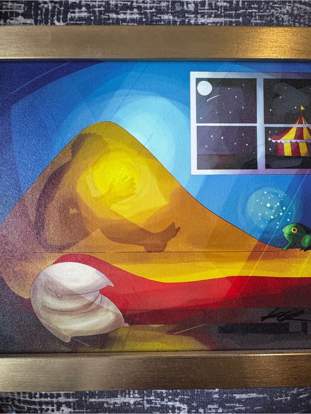 Surreal Nightscape Canvas Wall Art - Multicolor